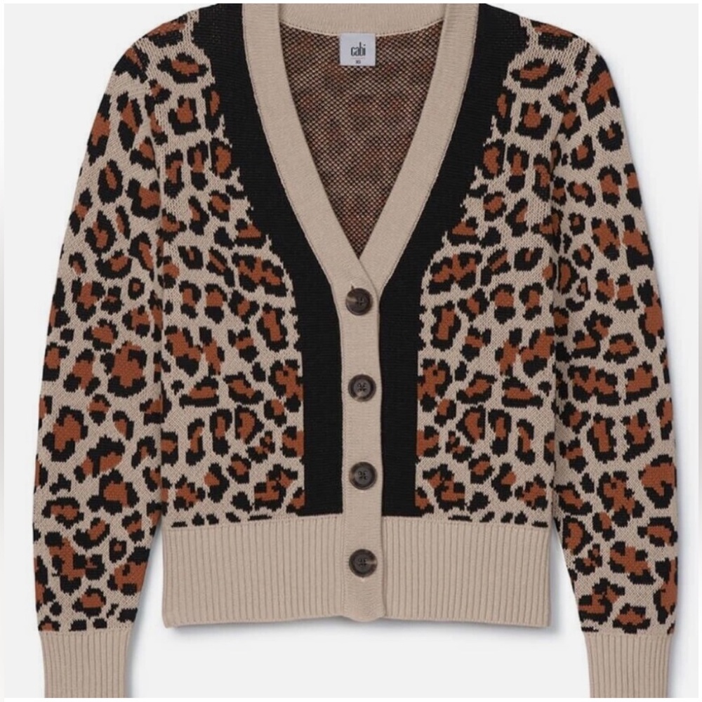 CAbi Animal Print Cardigan